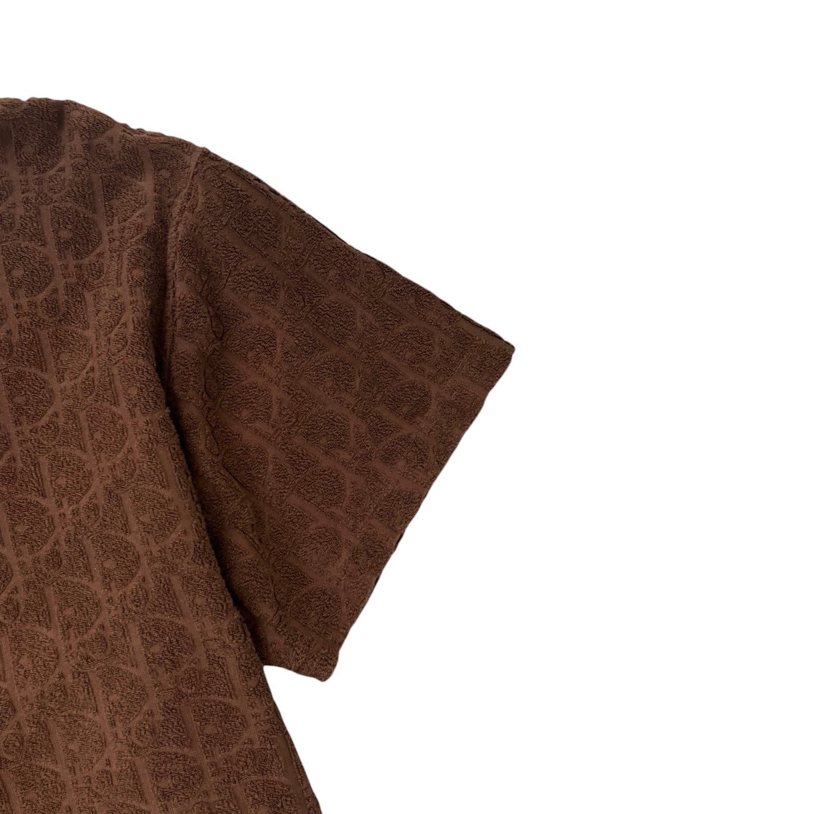 Dior Men's Oblique Towelling T-Shirt Brown Size XXL - Photo 5
