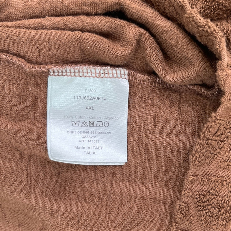 Dior Men's Oblique Towelling T-Shirt Brown Size XXL