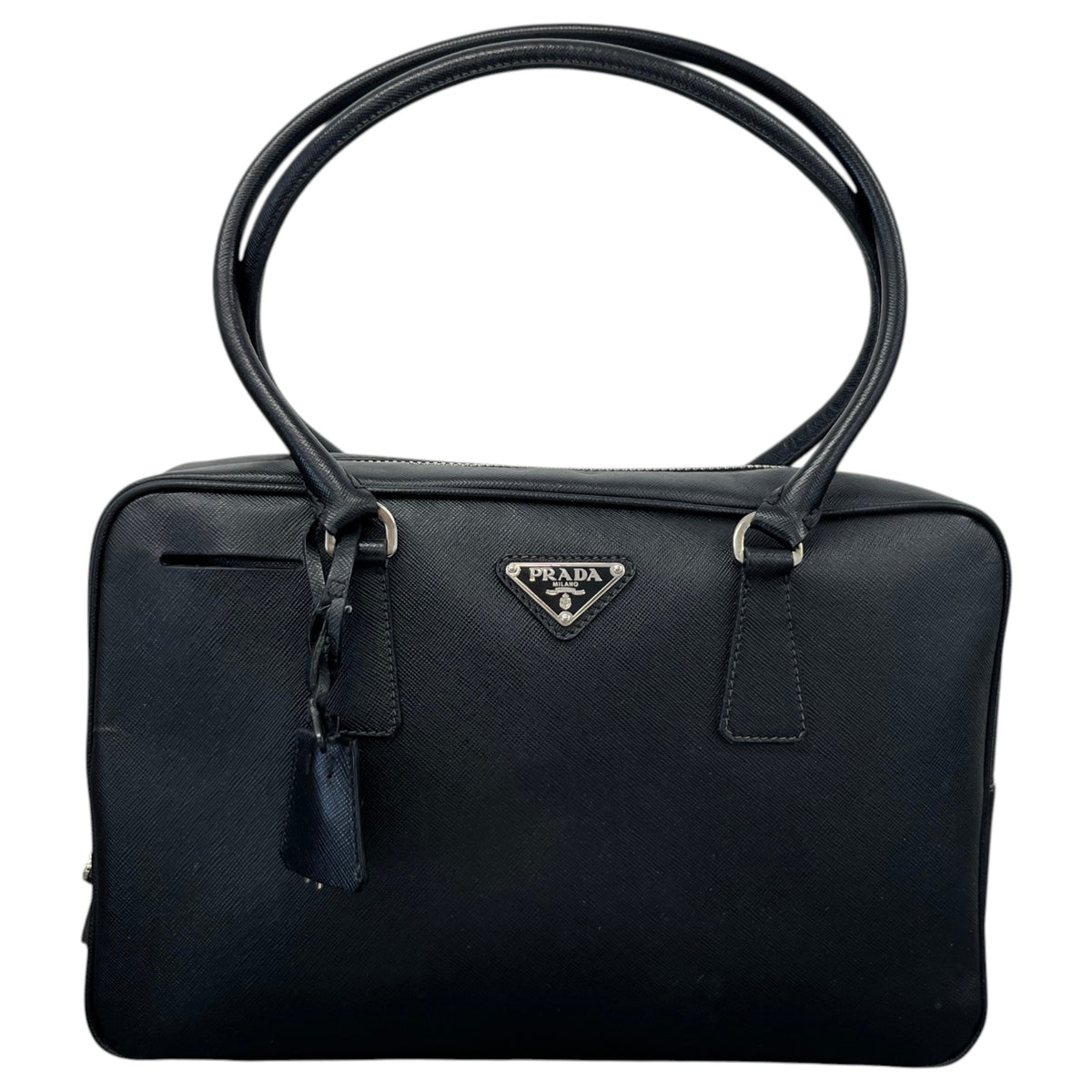 Women's Saffiano Bauletto Handbag Black - Photo 1