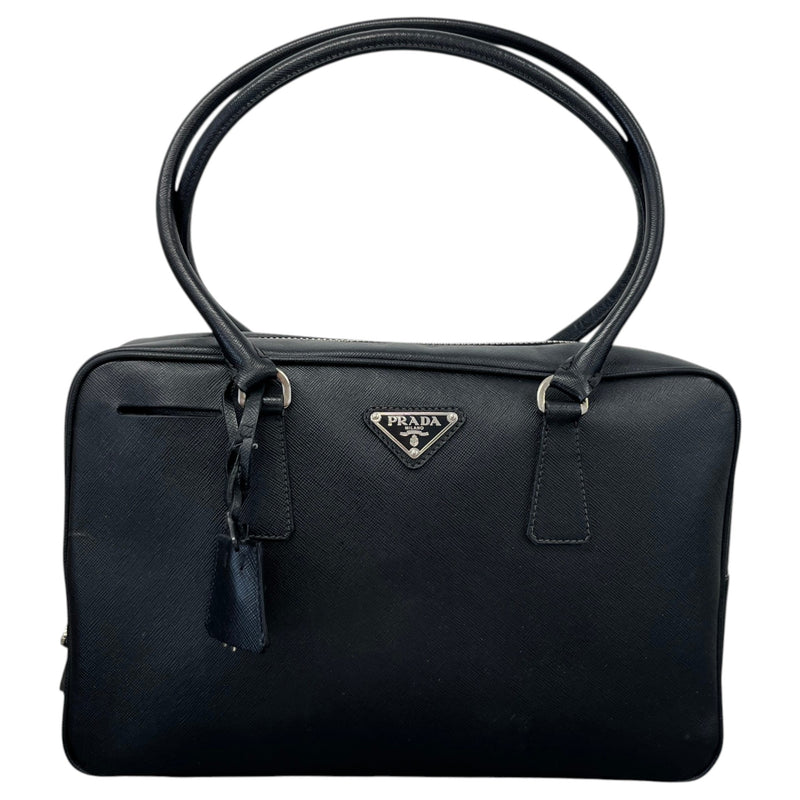 Women's Saffiano Bauletto Handbag Black