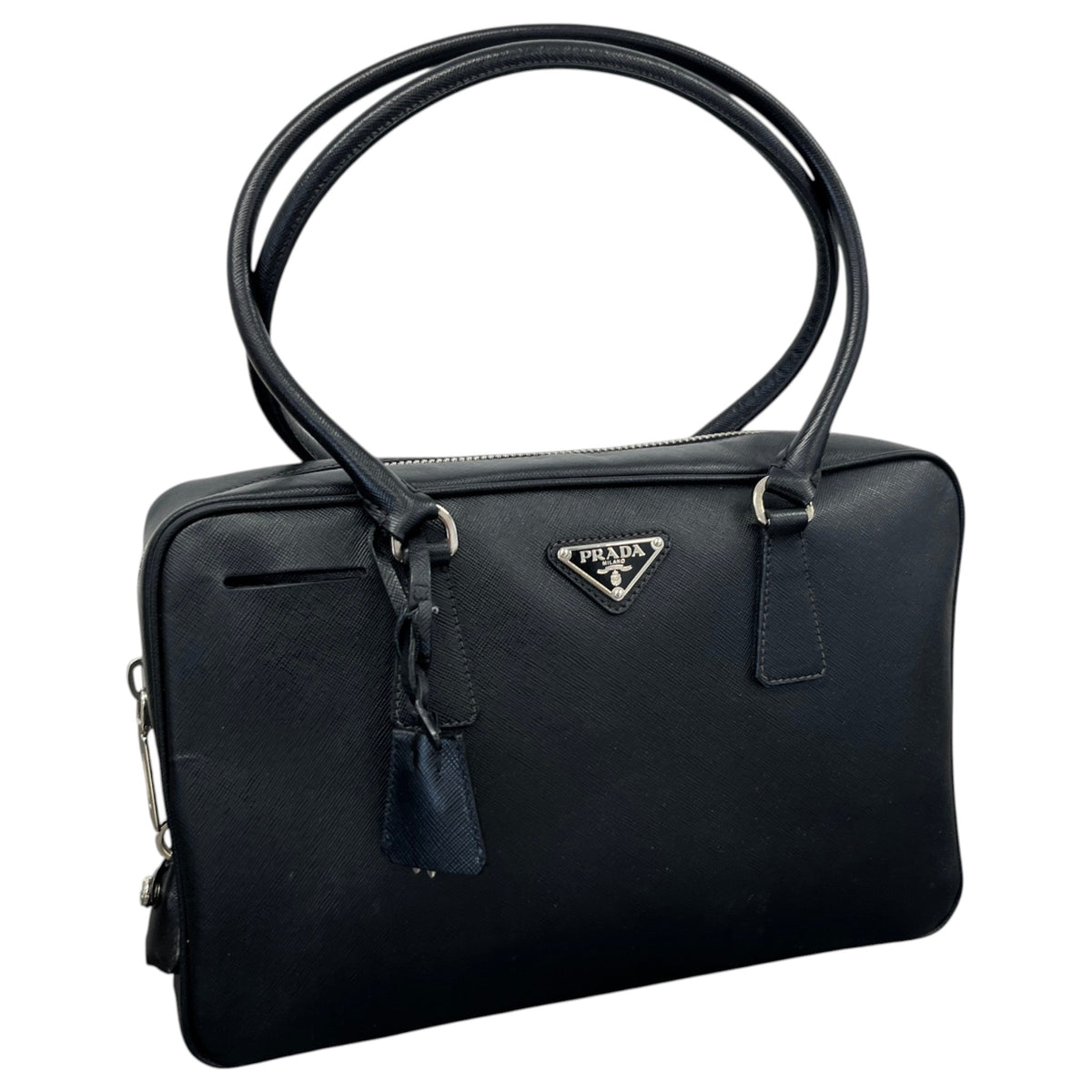 Women's Saffiano Bauletto Handbag Black - Photo 4