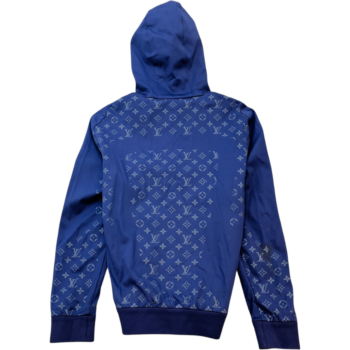 Men's Monogram French Terry Zip Though Hoodie Navy Size XS - Photo 2