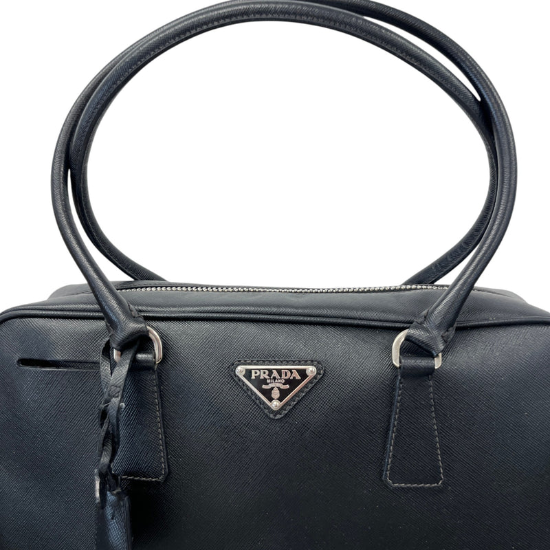 Women's Saffiano Bauletto Handbag Black