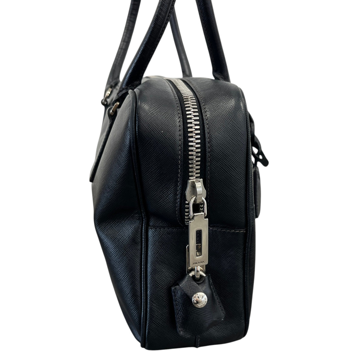 Women's Saffiano Bauletto Handbag Black - Photo 6