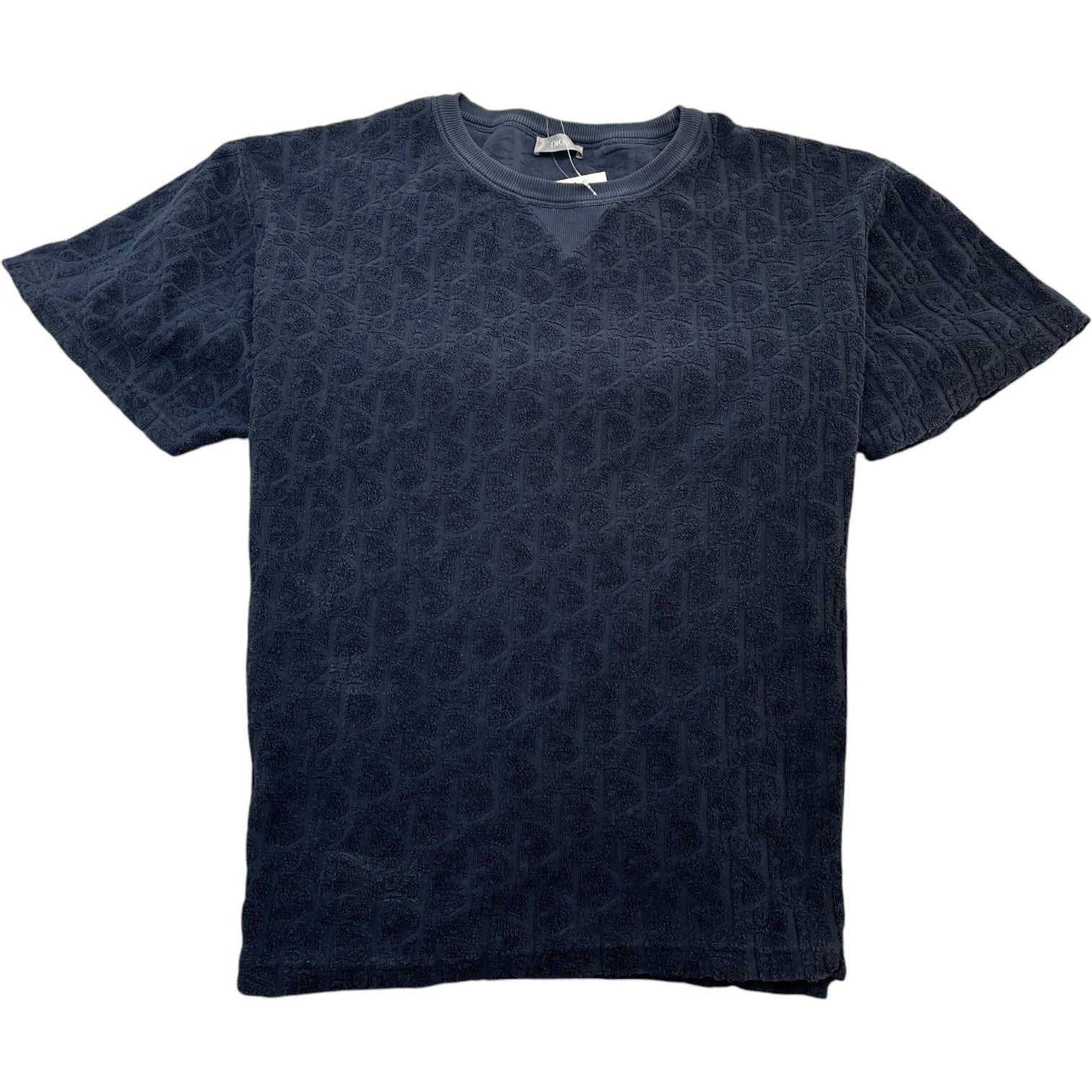 Men's Oblique Towelling T-Shirt Navy Size XXL - Photo 1