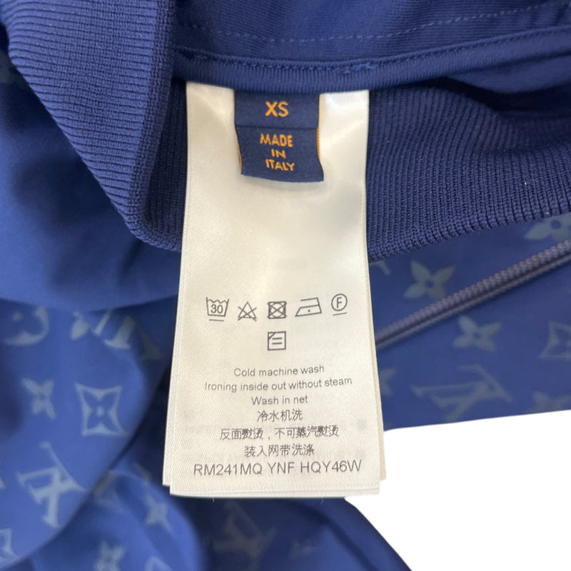 Men's Monogram French Terry Zip Though Hoodie Navy Size XS