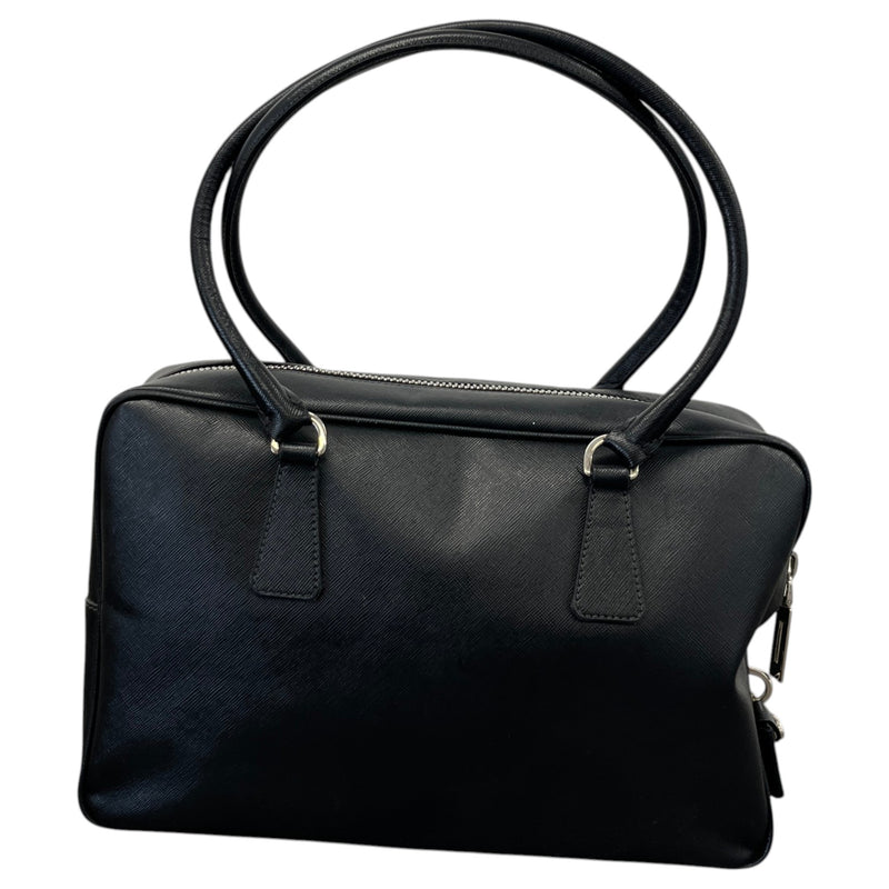 Women's Saffiano Bauletto Handbag Black