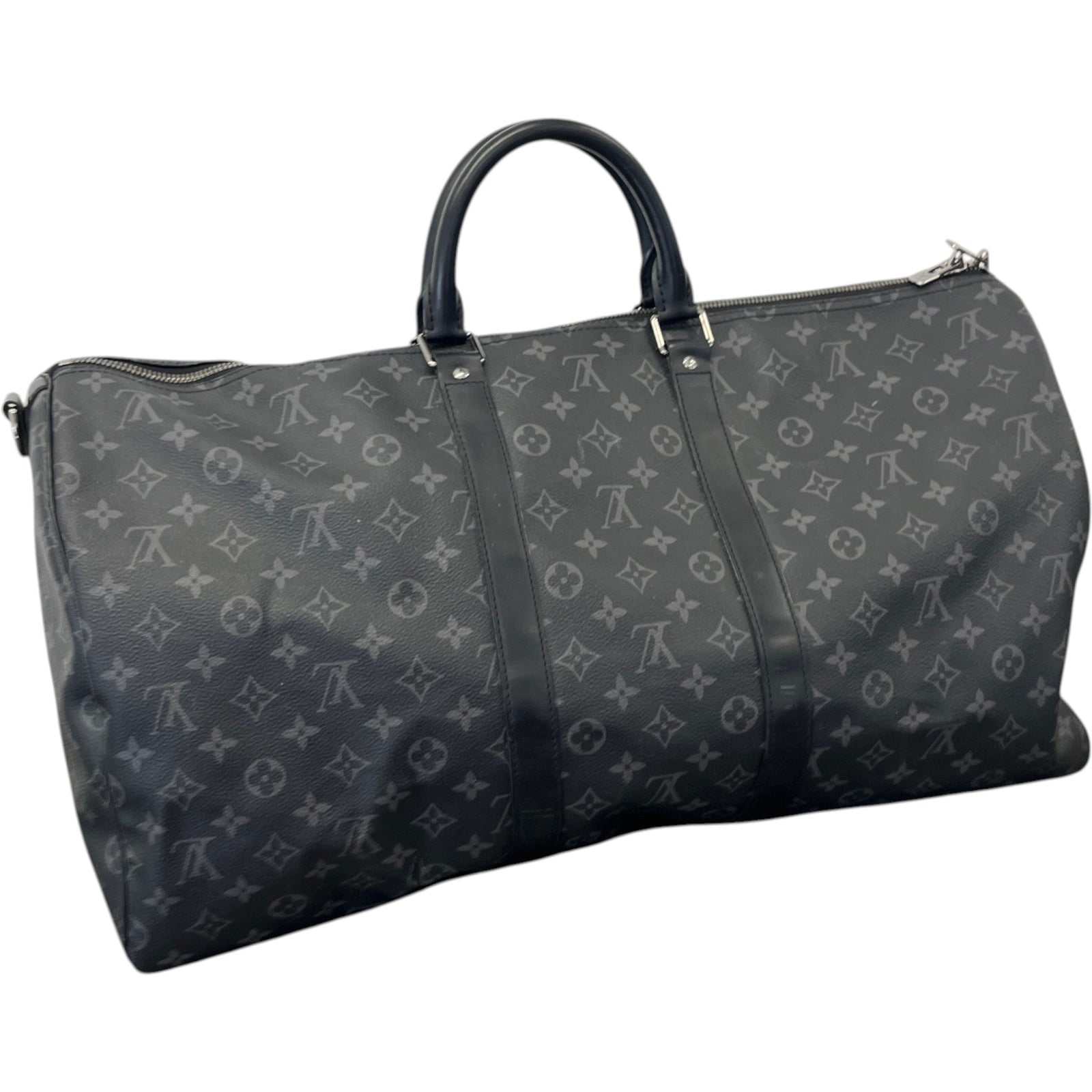 Men's Monogram Eclipse Keepall 55 Bag Black - Photo 9