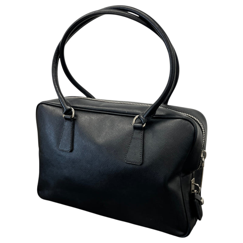 Women's Saffiano Bauletto Handbag Black