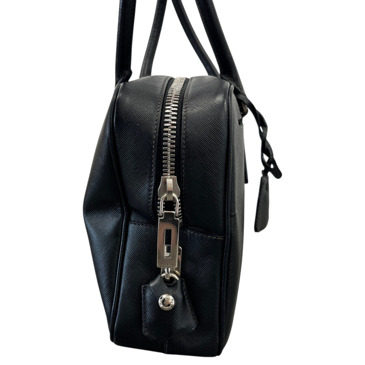 Women's Saffiano Bauletto Handbag Black - Photo 10