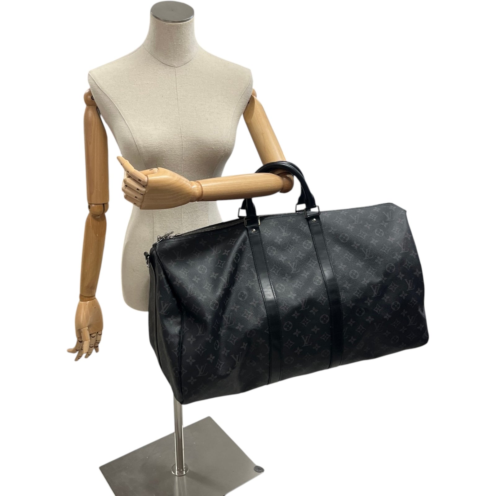 Men's Monogram Eclipse Keepall 55 Bag Black - Photo 2