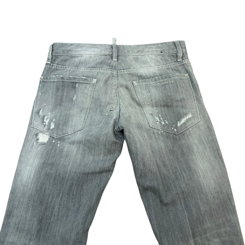 Men's Distressed Slim Jeans Grey Size S / W30