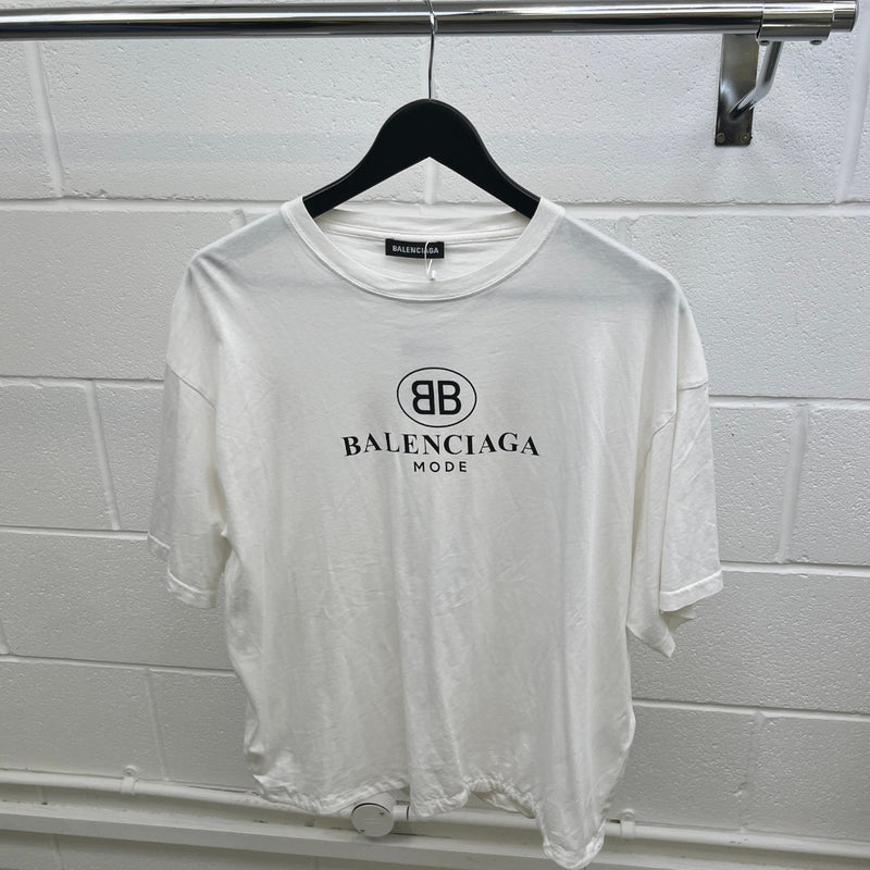Men's Logo Print T-Shirt White Size S