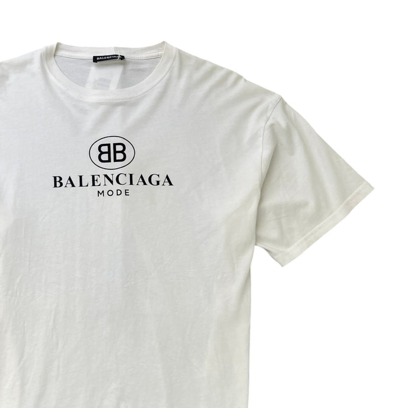 Men's Logo Print T-Shirt White Size S
