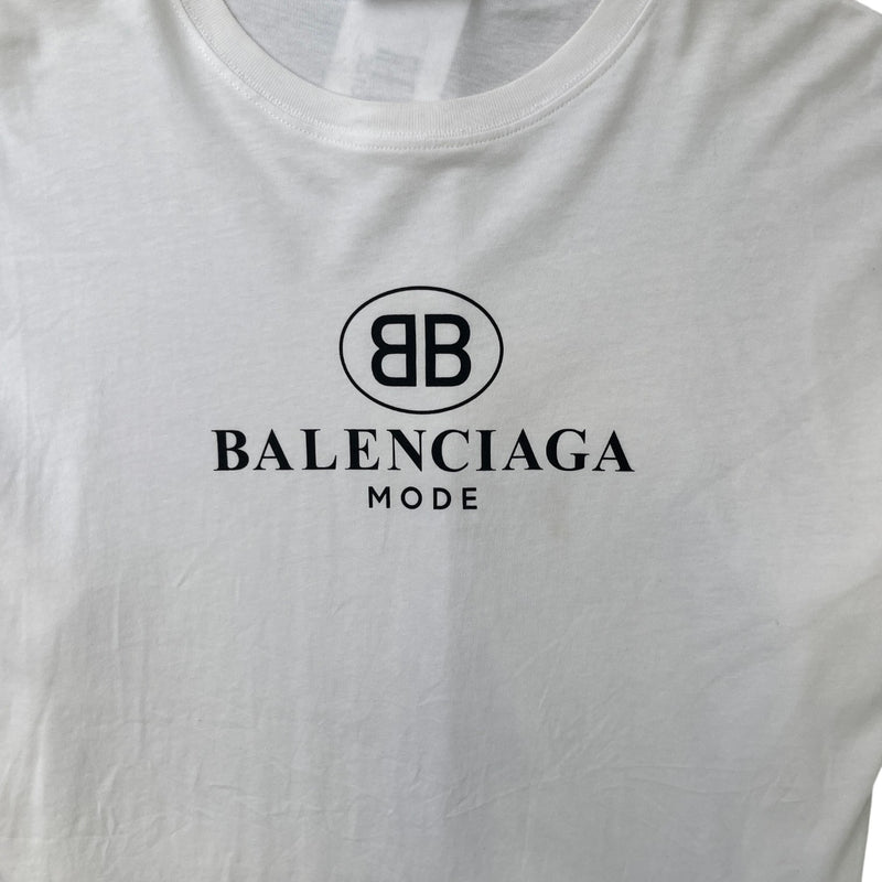 Men's Logo Print T-Shirt White Size S