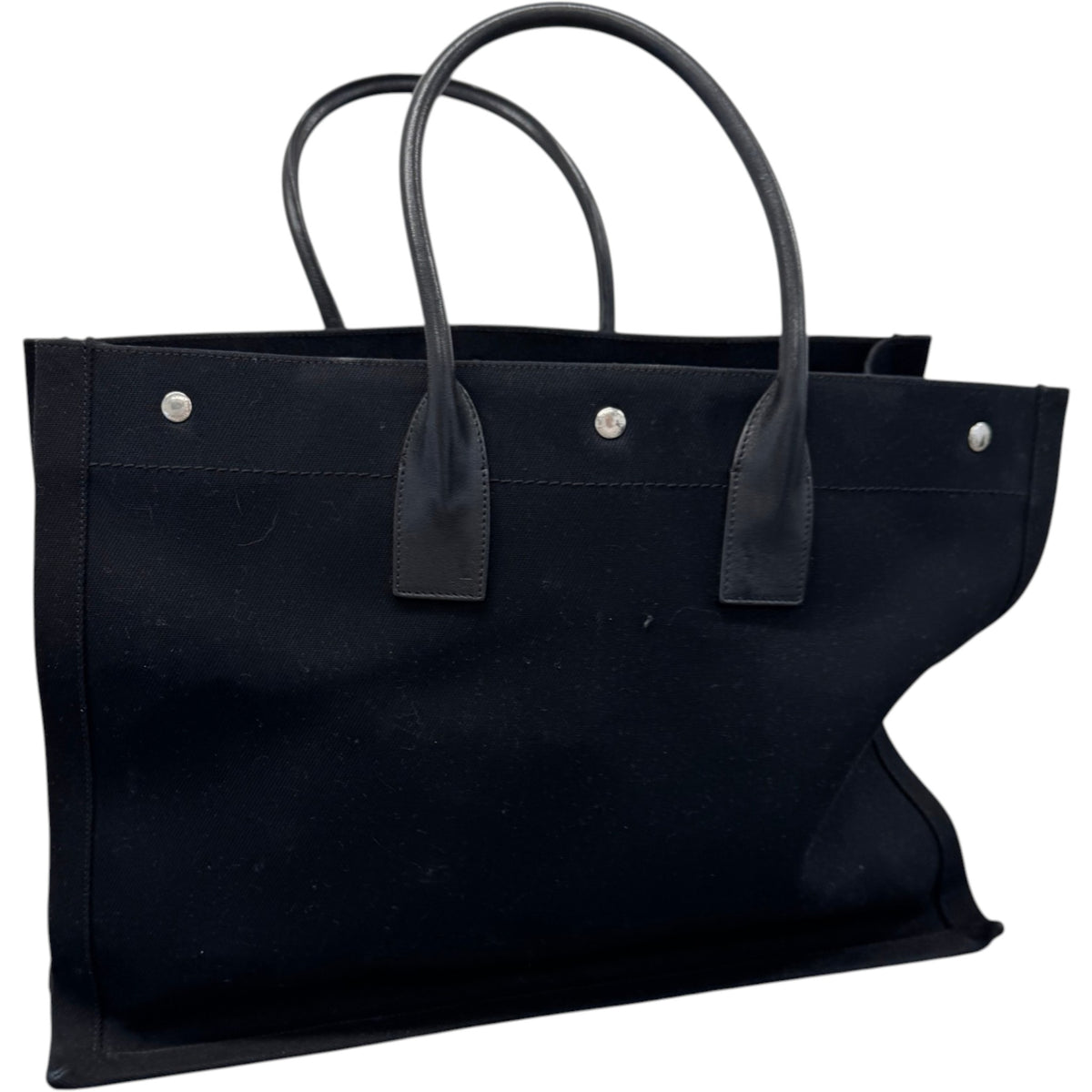 Women's Rive Gauche Tote Handbag Black - Photo 8
