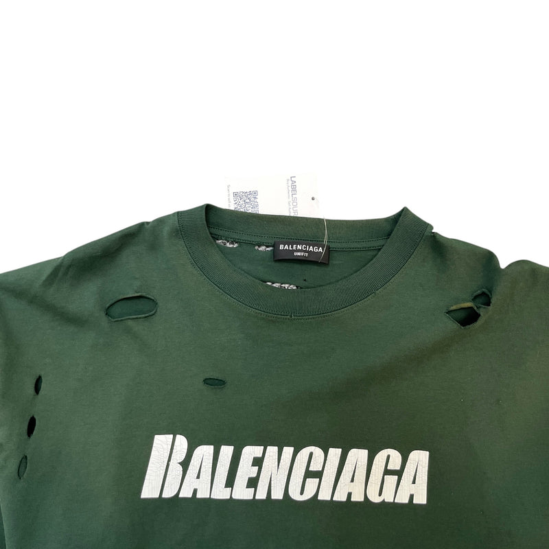 Men's Caps Rip T-Shirt Green Size M