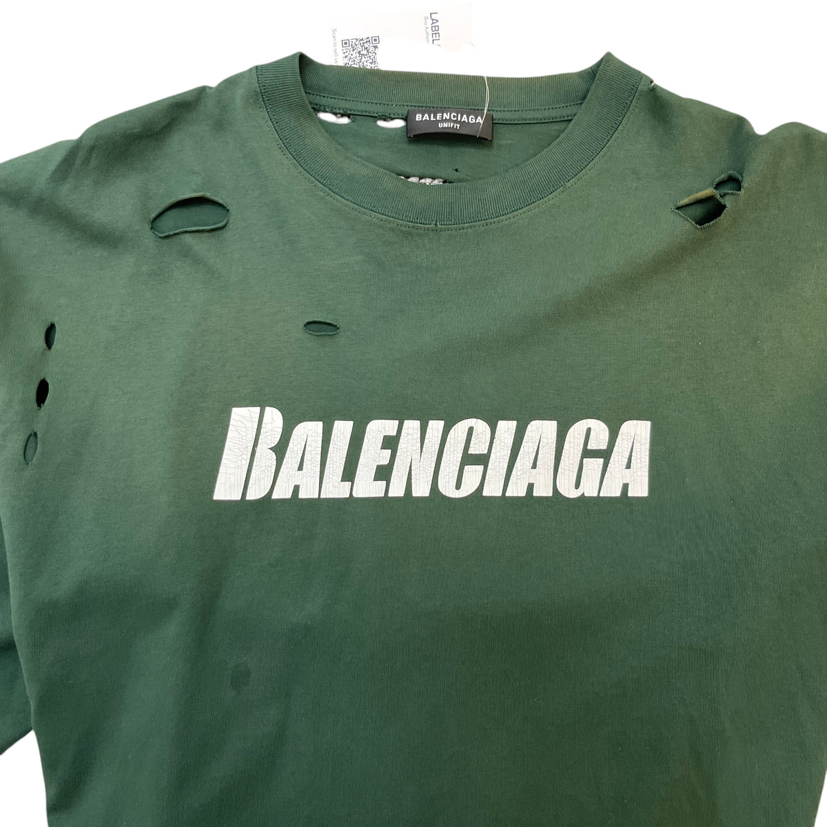 Men's Caps Rip T-Shirt Green Size M - Photo 6