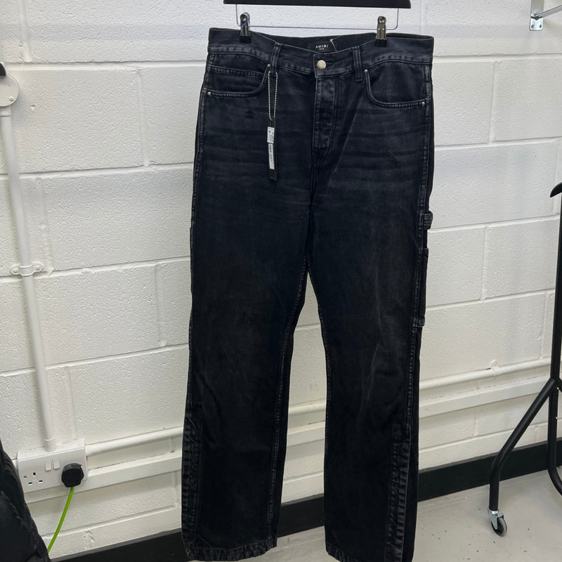 Men's M65 Cargo Jeans Black Size M / W32