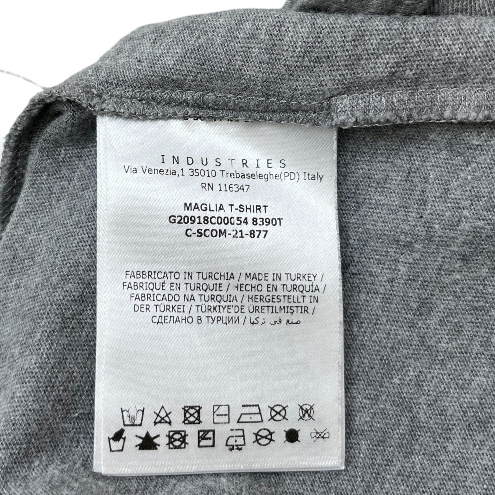 Men's Maglia Logo Print T-Shirt Grey Size M - Photo 8