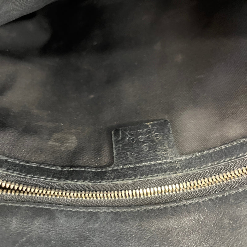 Women's GG Monogram Canvas Shoulder Handbag Black
