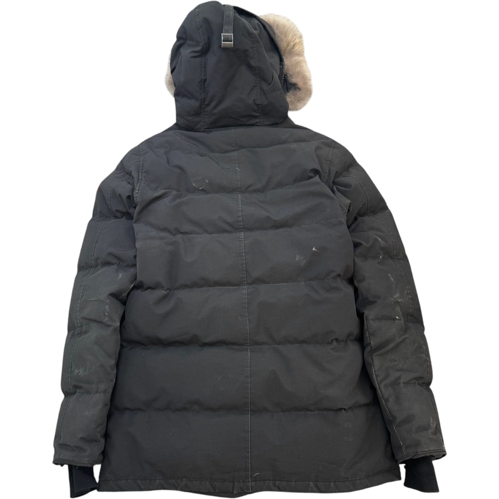 Men's Wyndham Parka Fur Down Jacket Black Size M - Photo 2