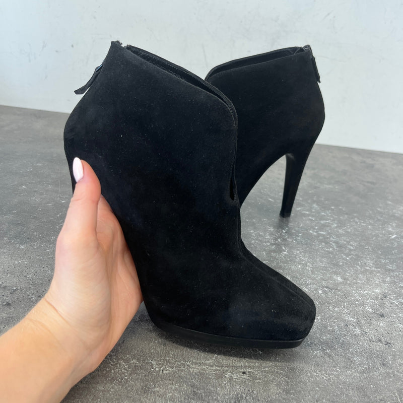 Women's Suede Heels Black Size EU 37 / UK 4