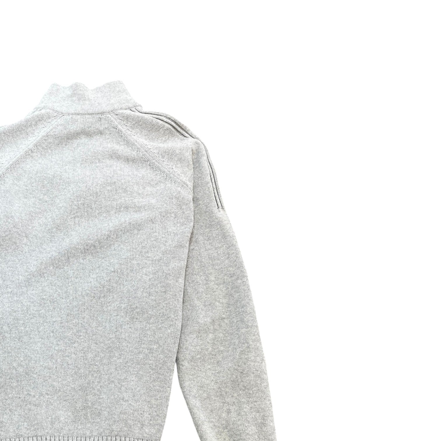 Men's Applique Logo Quarter Zip Jumper Grey Size S - Photo 4
