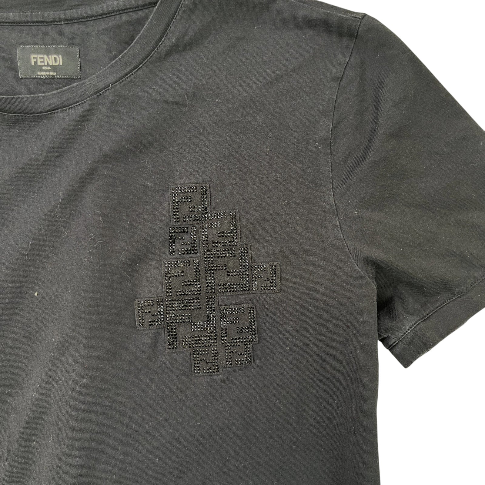 Men's Embellished Logo T-Shirt Black Size L - Photo 6