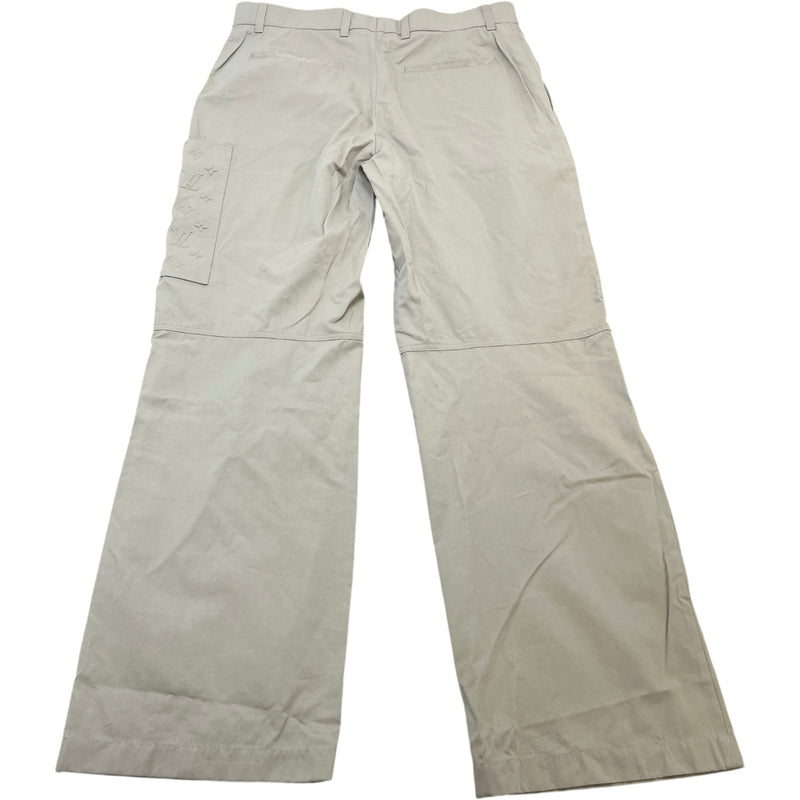 Men's Embossed Monogram Trousers Beige Size IT 52 / UK 36