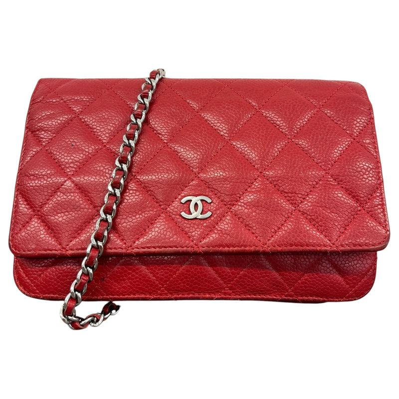 Women's Wallet On Chain Crossbody Bag Red