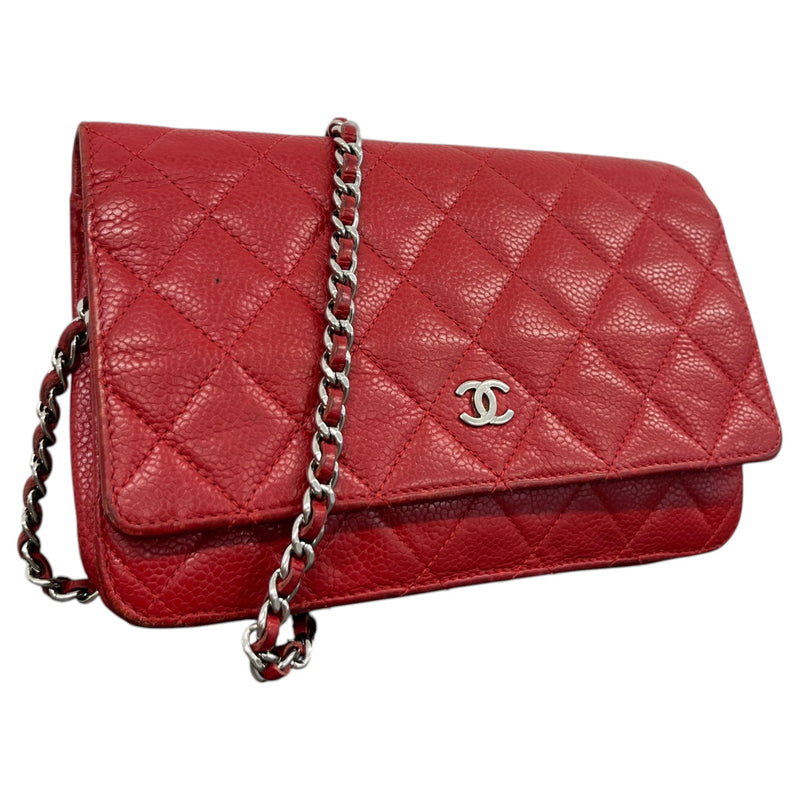 Women's Wallet On Chain Crossbody Bag Red