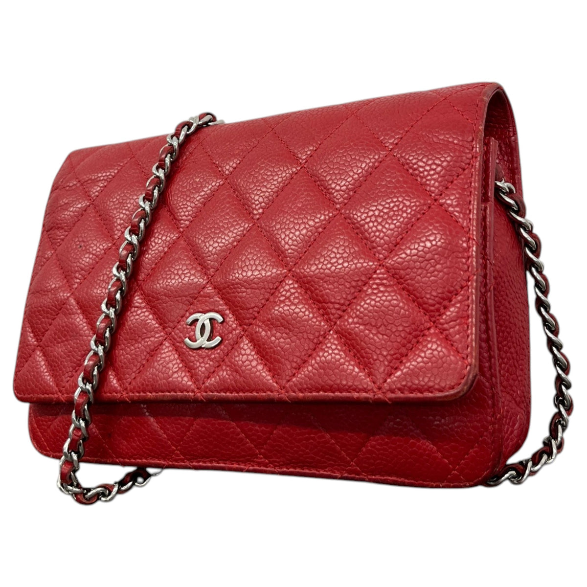 Women's Wallet On Chain Crossbody Bag Red - Photo 5