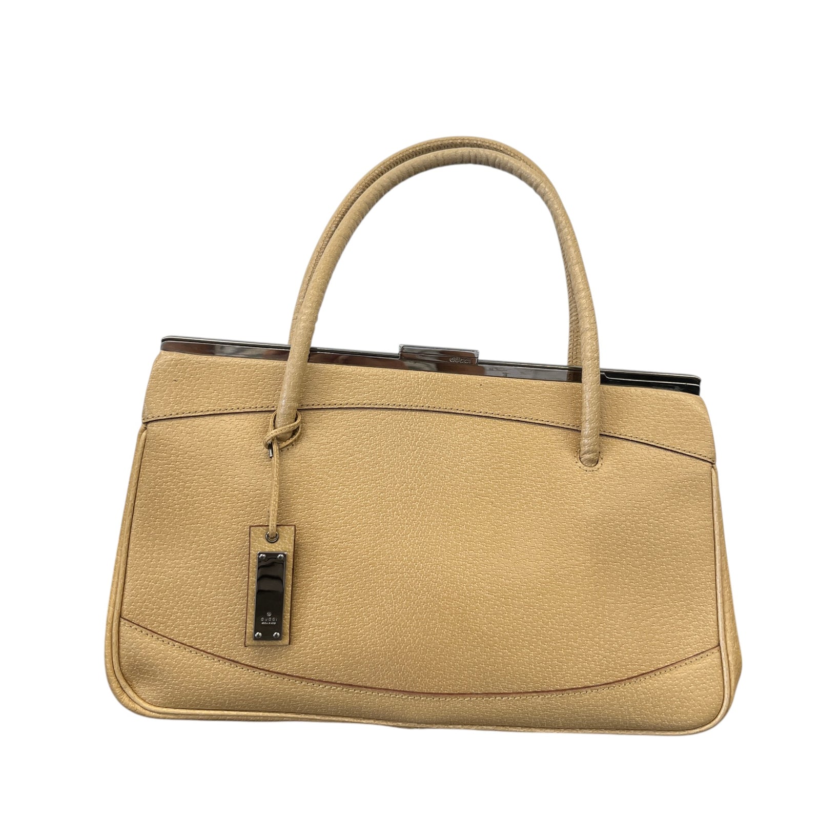 Women's Metal Logo Handbag Beige - Photo 1