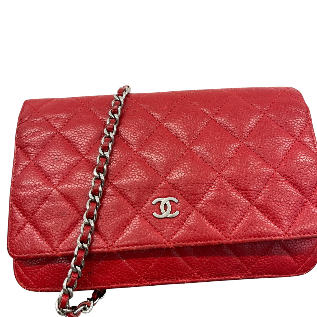 Women's Wallet On Chain Crossbody Bag Red - Photo 10