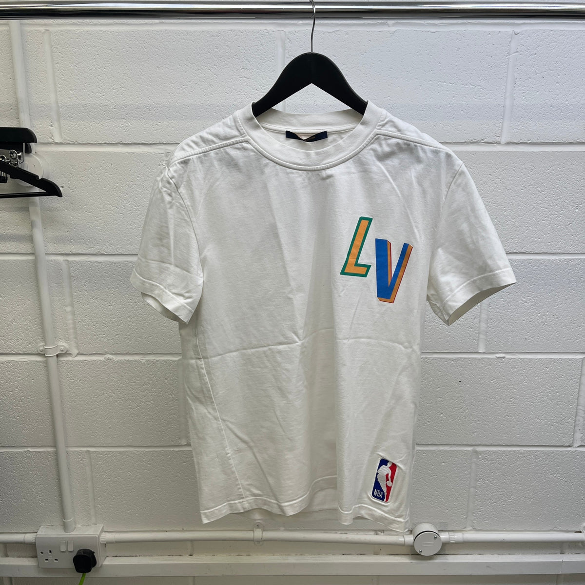 Men's X NBA Basketball T-Shirt White Size S - Photo 8