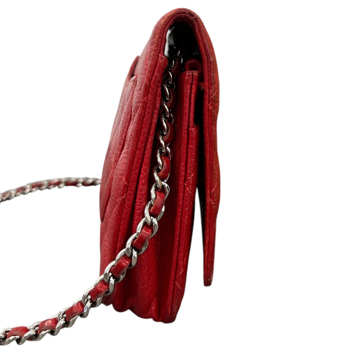 Women's Wallet On Chain Crossbody Bag Red - Photo 6