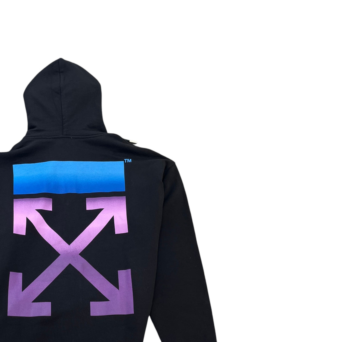 Men's Gradient Arrow Logo Hoodie Black Size M - Photo 4