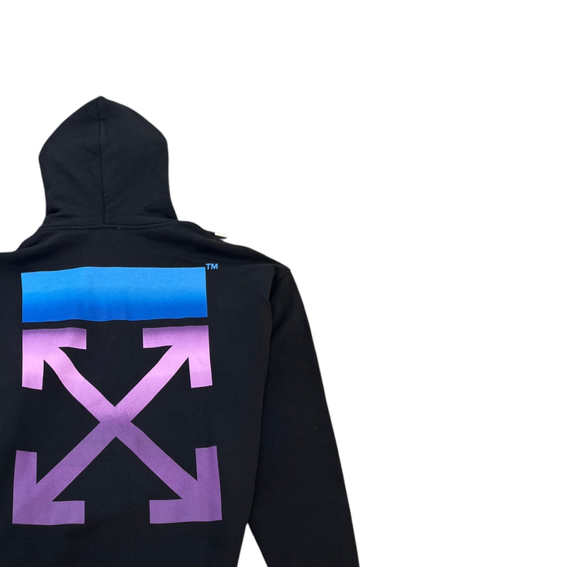 Men's Gradient Arrow Logo Hoodie Black Size M