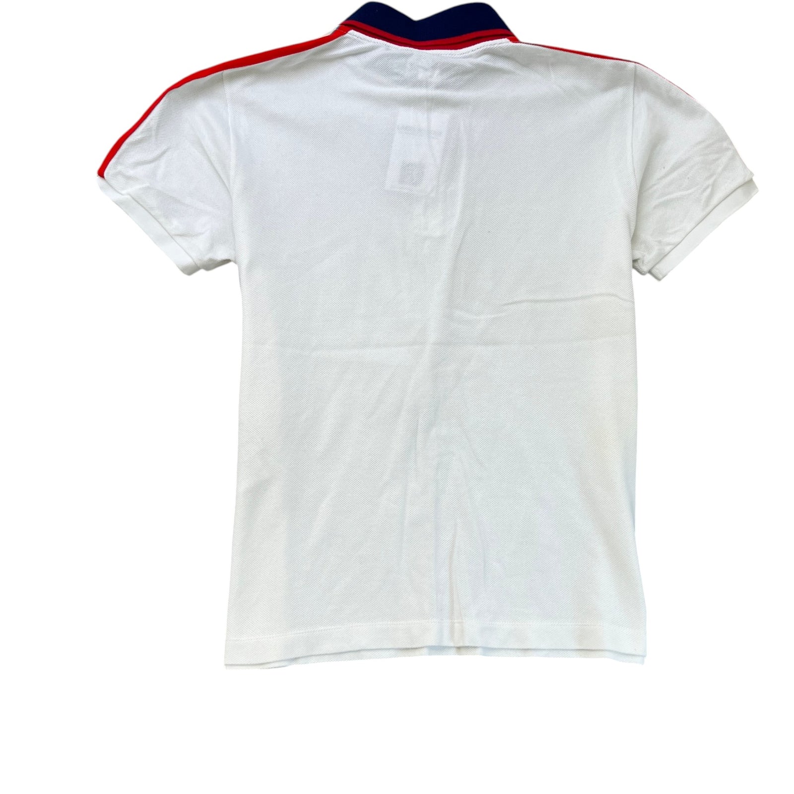 Men's Tape Logo Polo Shirt White Size M - Photo 2