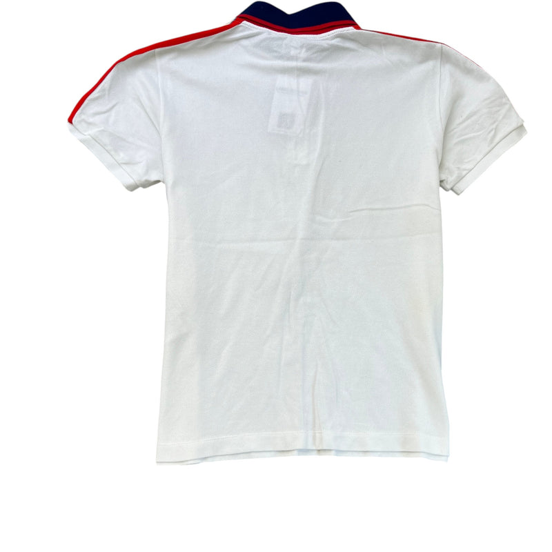 Men's Tape Logo Polo Shirt White Size M