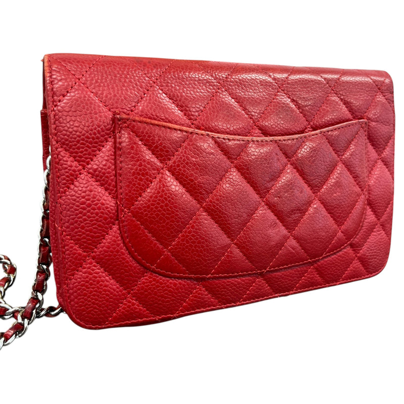 Women's Wallet On Chain Crossbody Bag Red