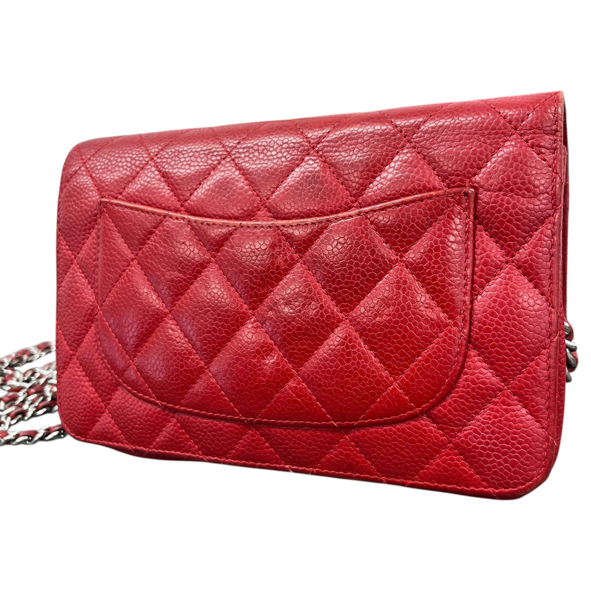 Women's Wallet On Chain Crossbody Bag Red - Photo 9