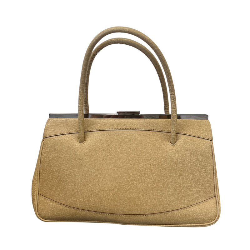 Women's Metal Logo Handbag Beige