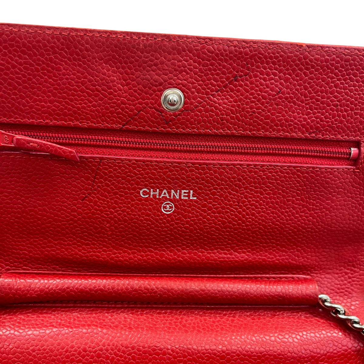 Women's Wallet On Chain Crossbody Bag Red - Photo 12