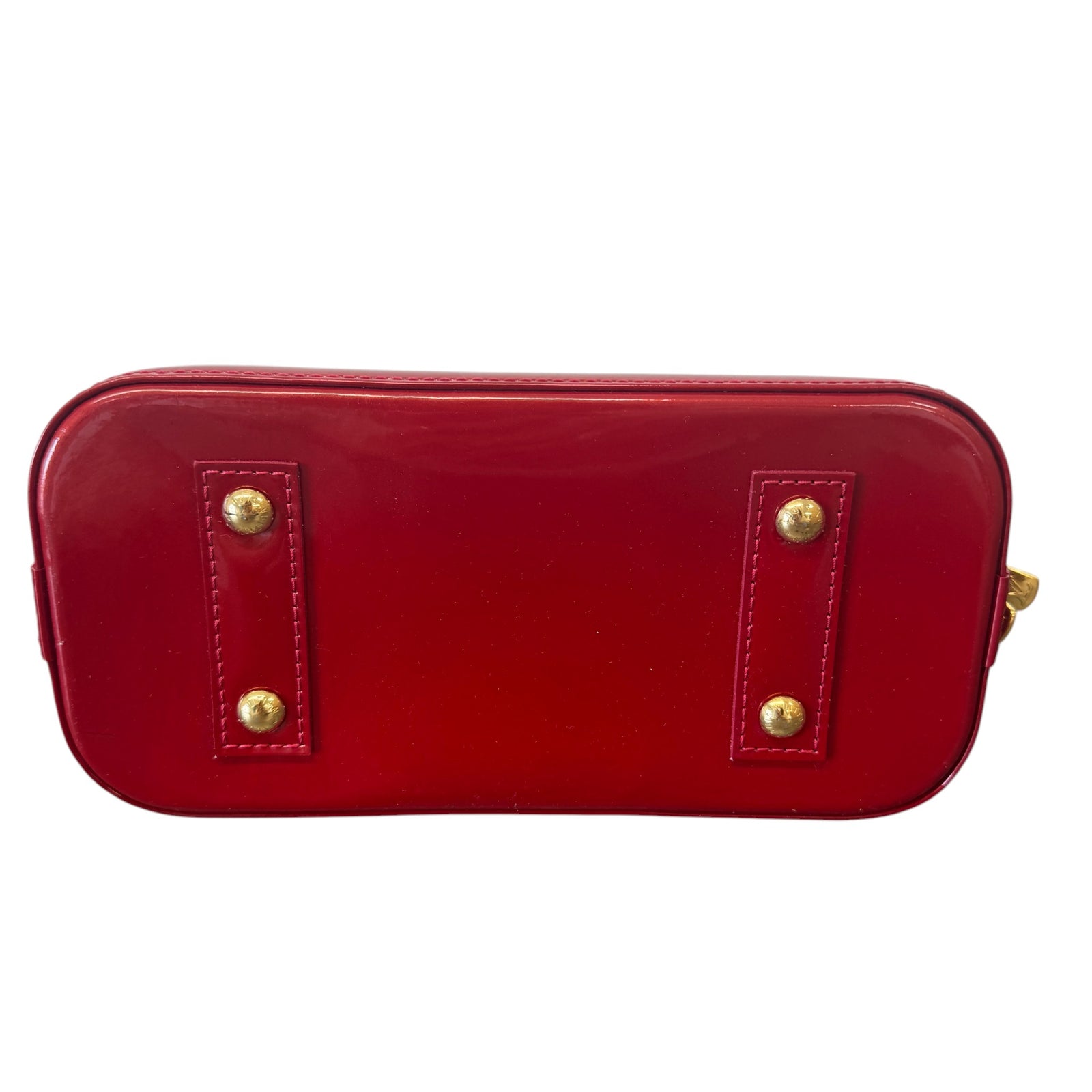 Women's Monogram Vernis Alma Bb Handbag Red - Photo 8