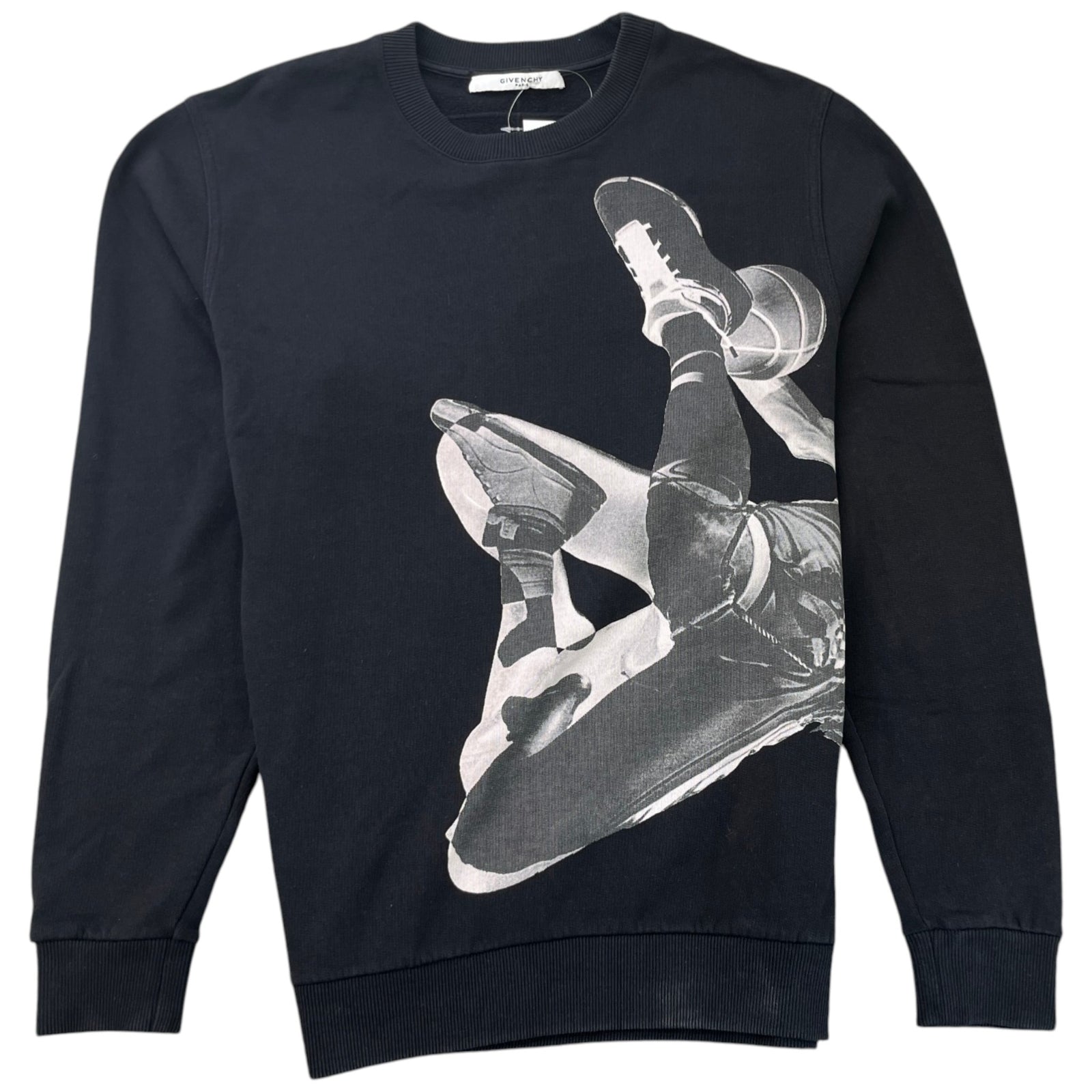 Men's Basketball Star Print Sweatshirt Black Size S - Photo 1