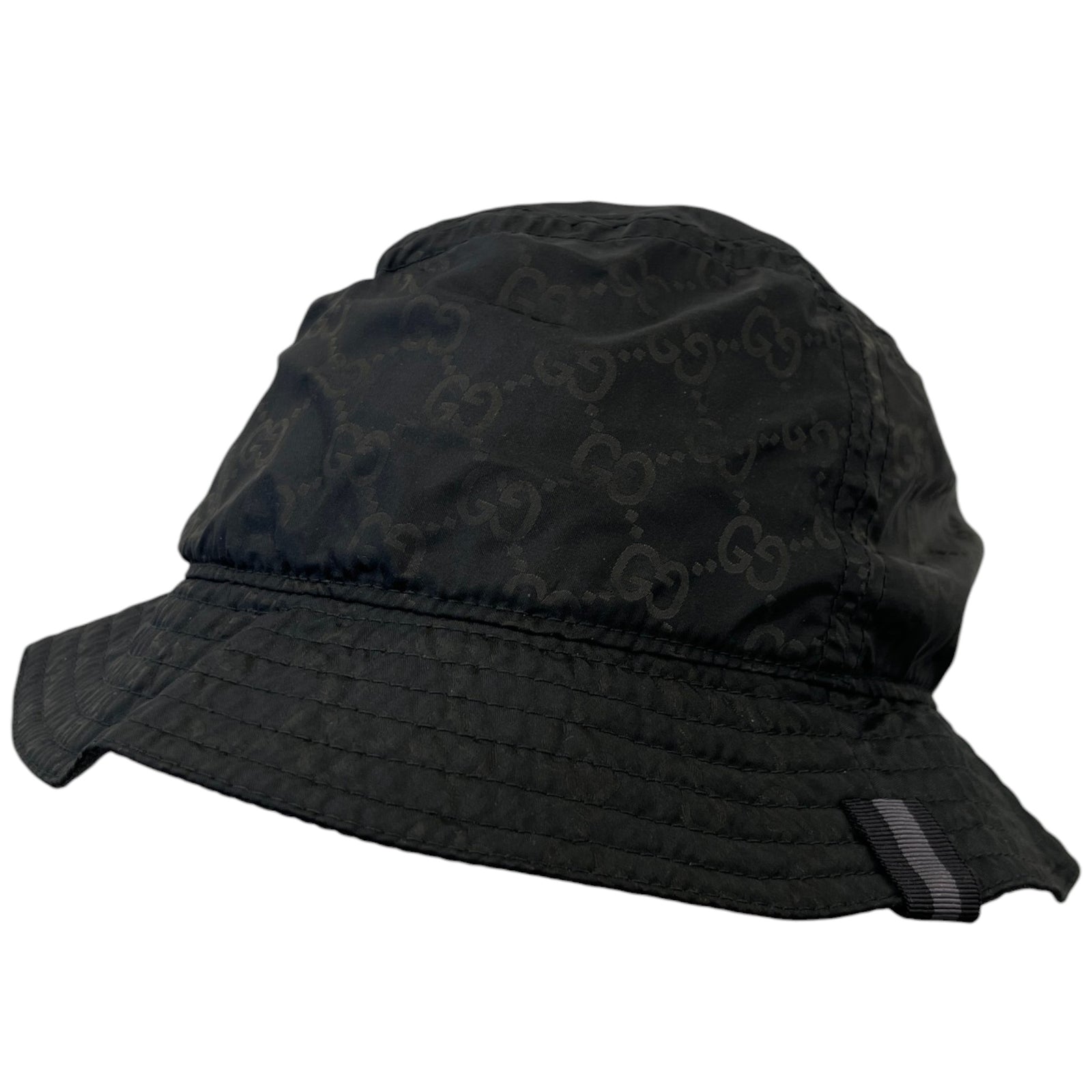 Men's GG Supreme Bucket Hat Black Size S - Photo 1