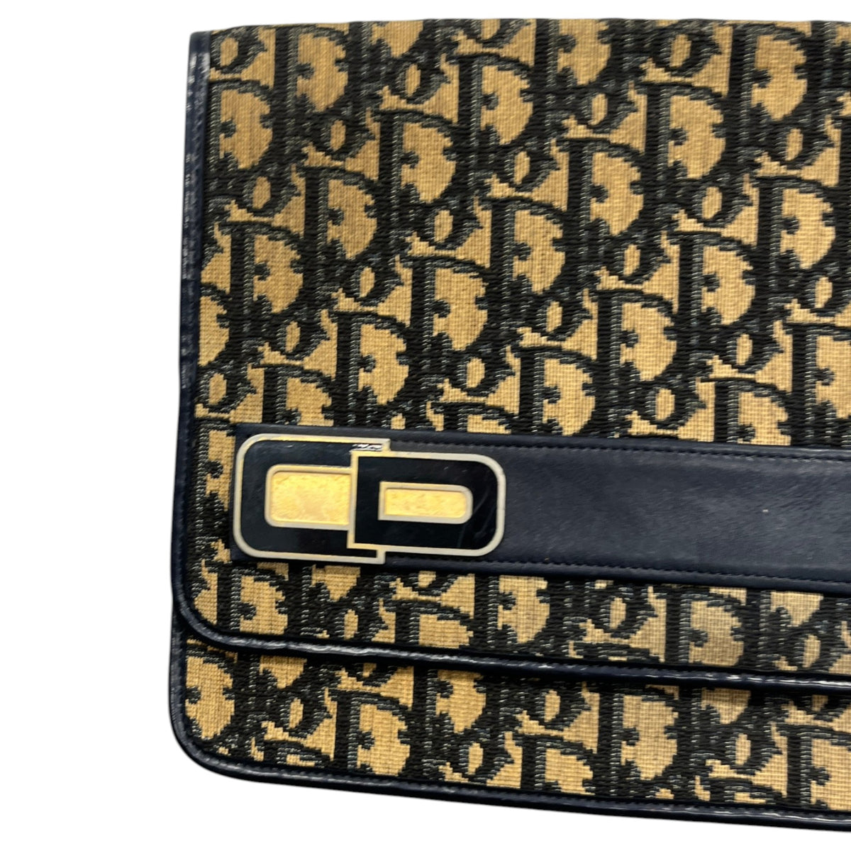 Women's Oblique Clutch Navy - Photo 5