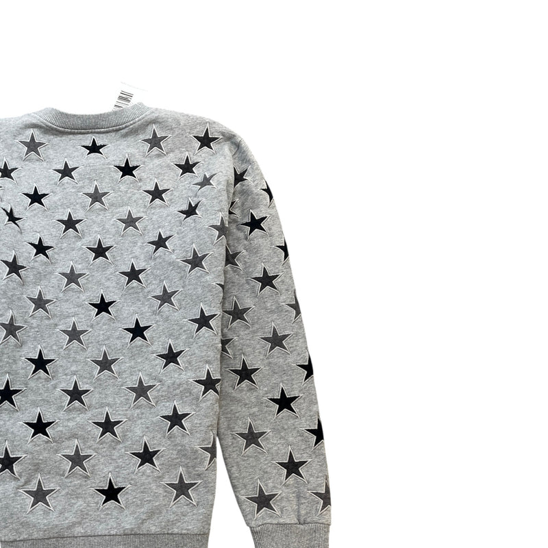 Men's Embroidered Star Sweatshirt Grey Size S